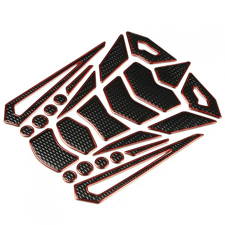 Universal Motorcycle Gas Fuel Oil Tank Pad Stickers Protector Tank Traction Pad Tank Pad Protector Blue Edge 